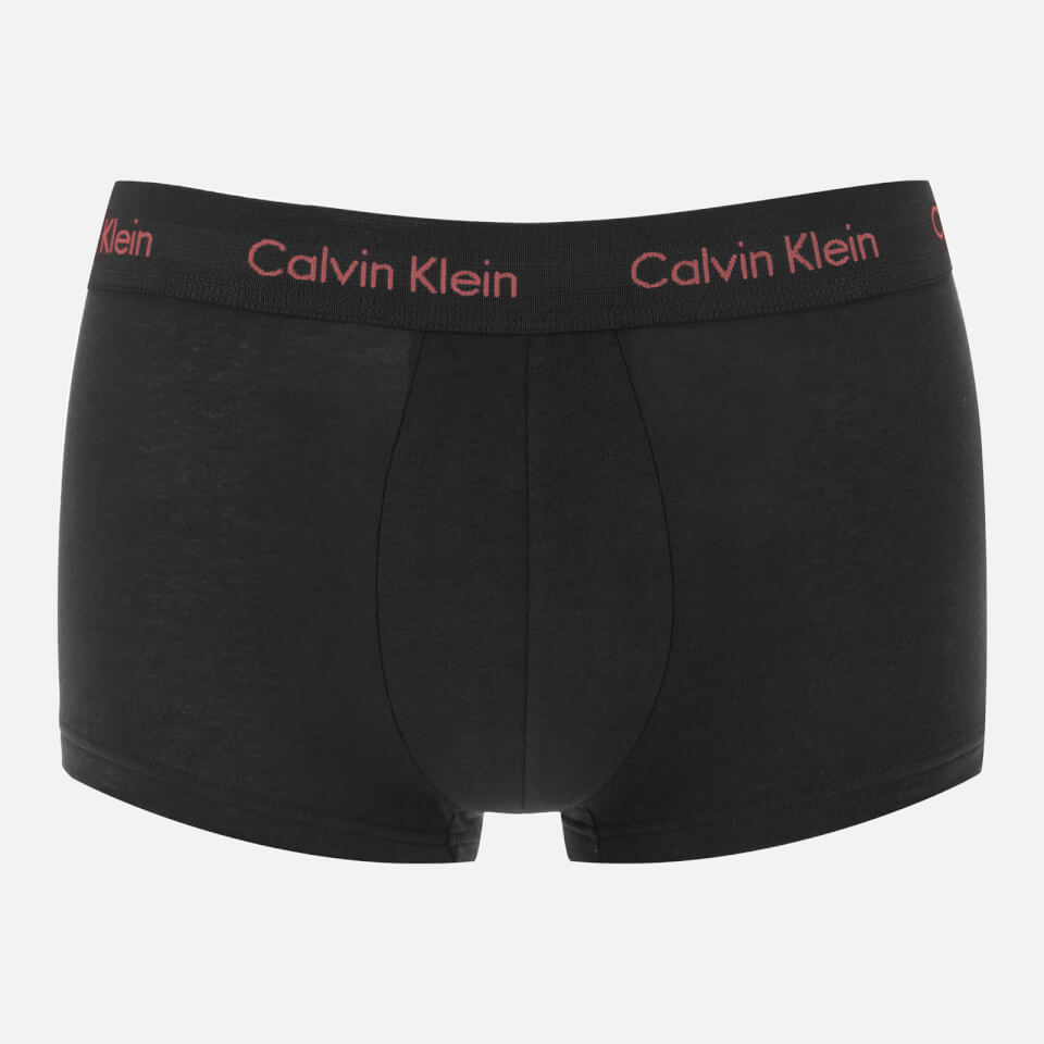 Calvin Klein Men's 3 Pack Low Rise Trunks - Black/Cayenne/Airforce