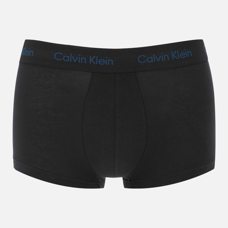 Calvin Klein Men's 3 Pack Low Rise Trunks - Black/Cayenne/Airforce