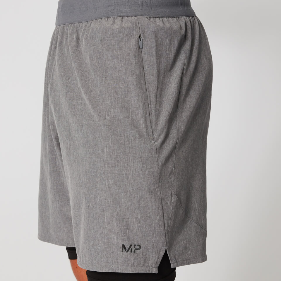 MP Men's Power Double-Layered Shorts - Grey