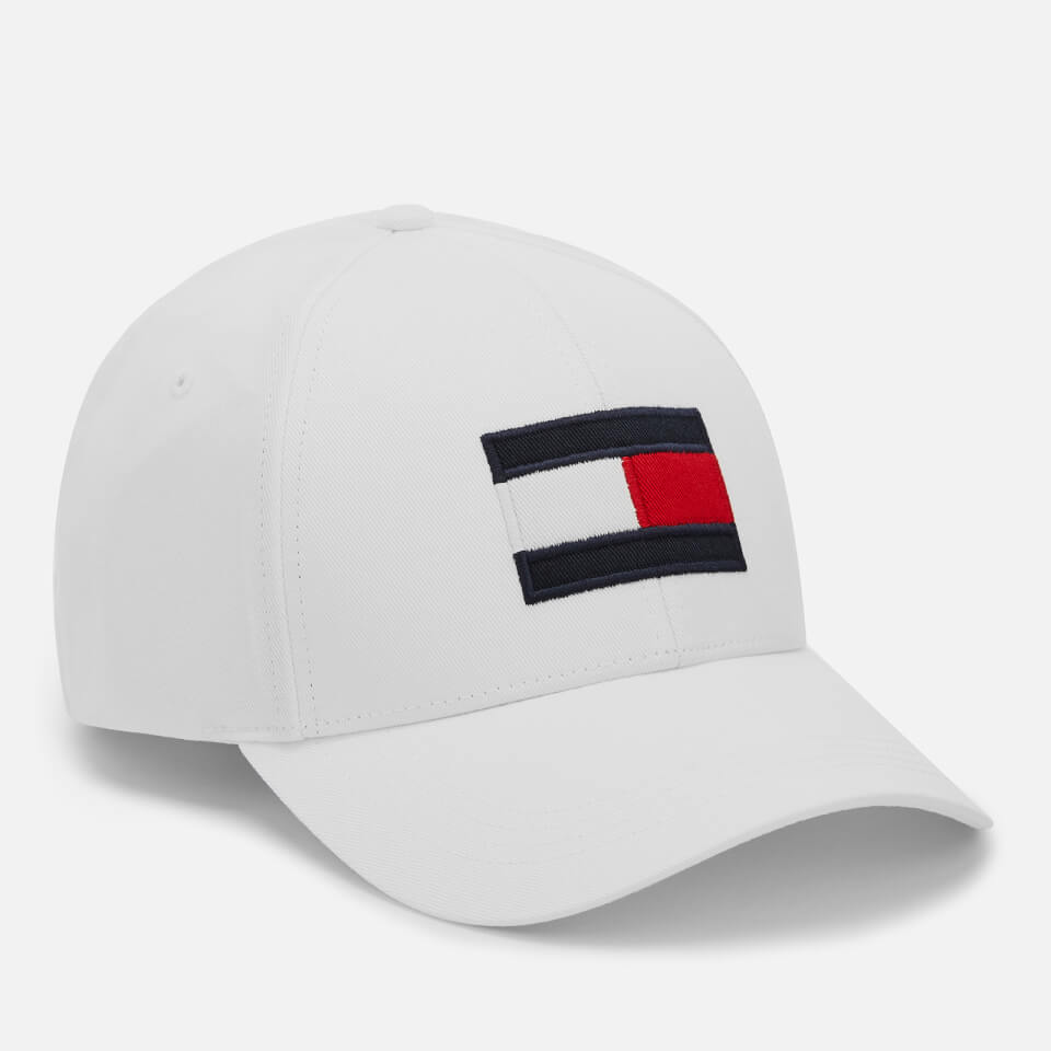 Tommy Hilfiger Men's Large Flag Baseball Cap - Bright White
