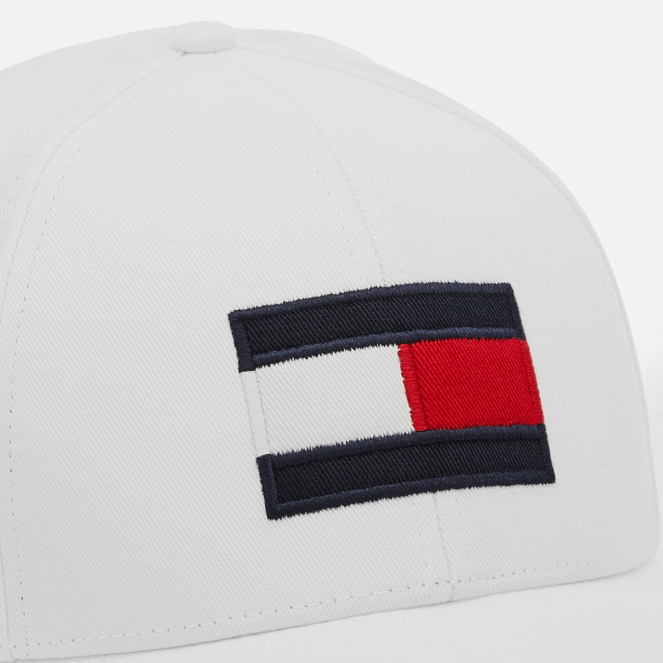 Tommy Hilfiger Men's Large Flag Baseball Cap - Bright White