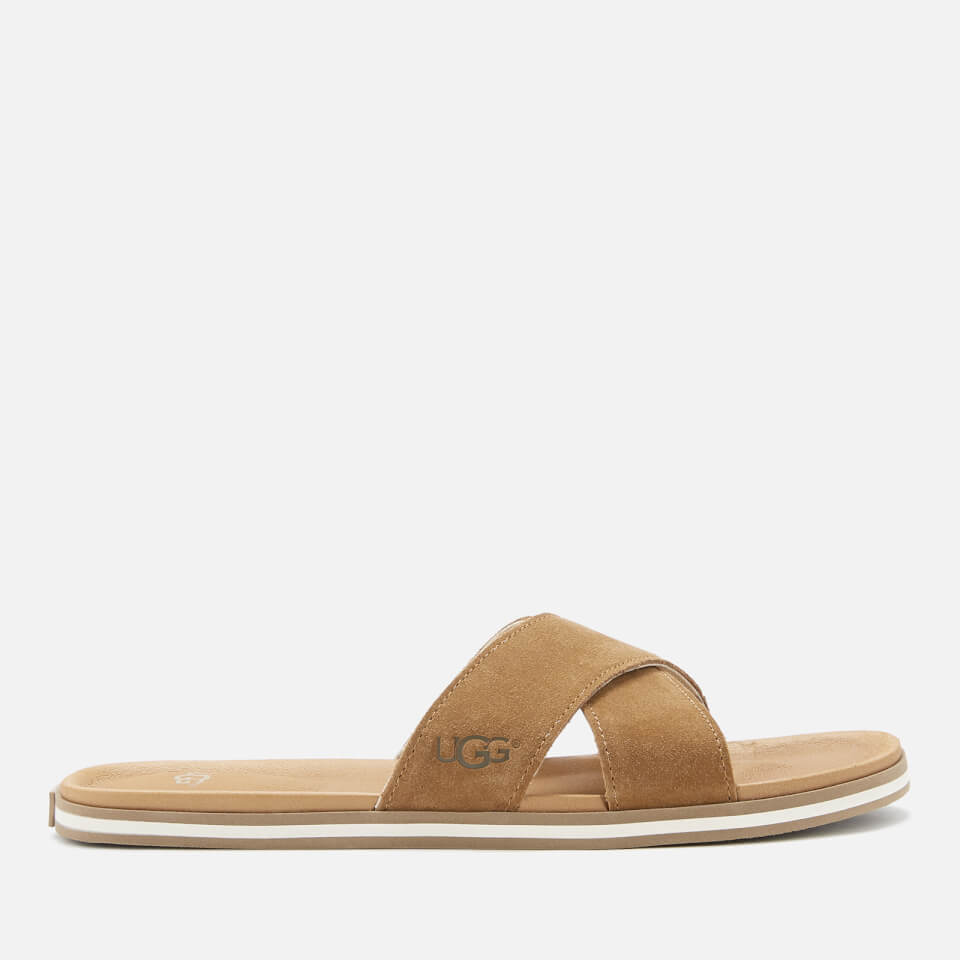 UGG Men s Beach Slide Sandals Chestnut Allsole