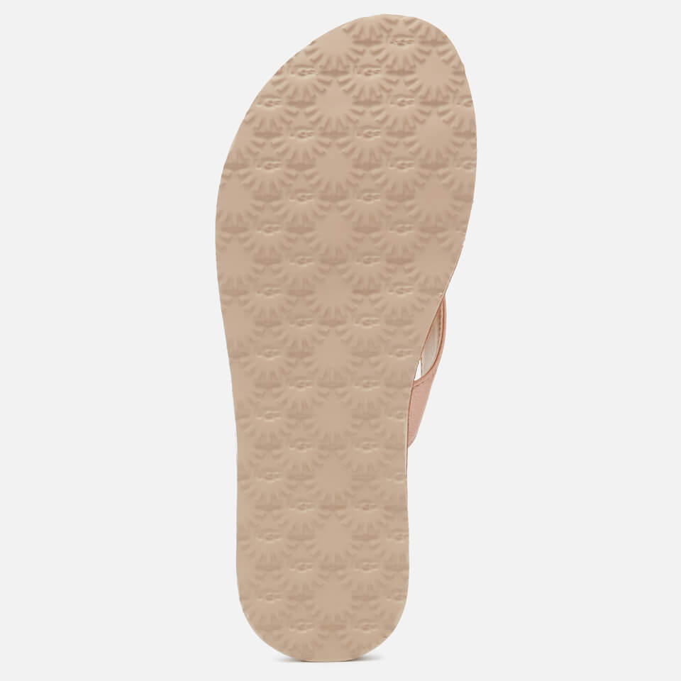 UGG Women s Tawney Metallic Flip Flops Rose Gold Allsole