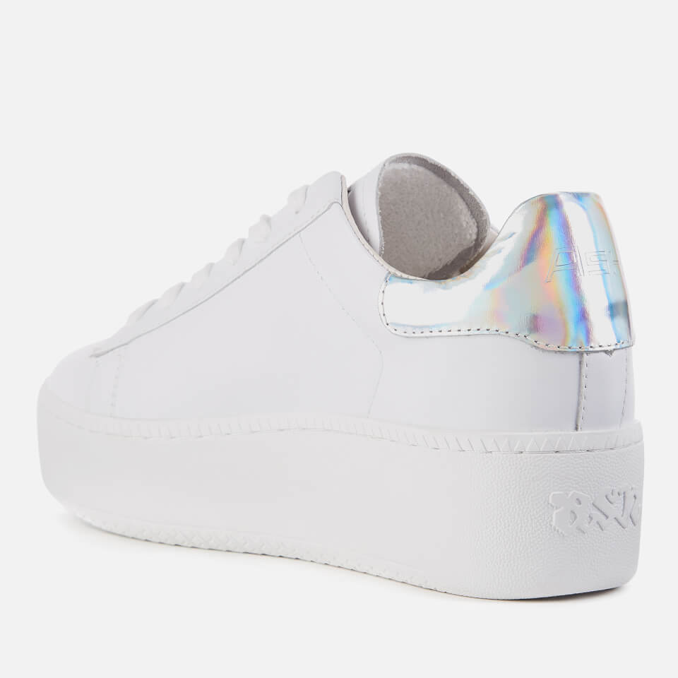Ash Women s Cult Flatform Trainers White Silver Coggles