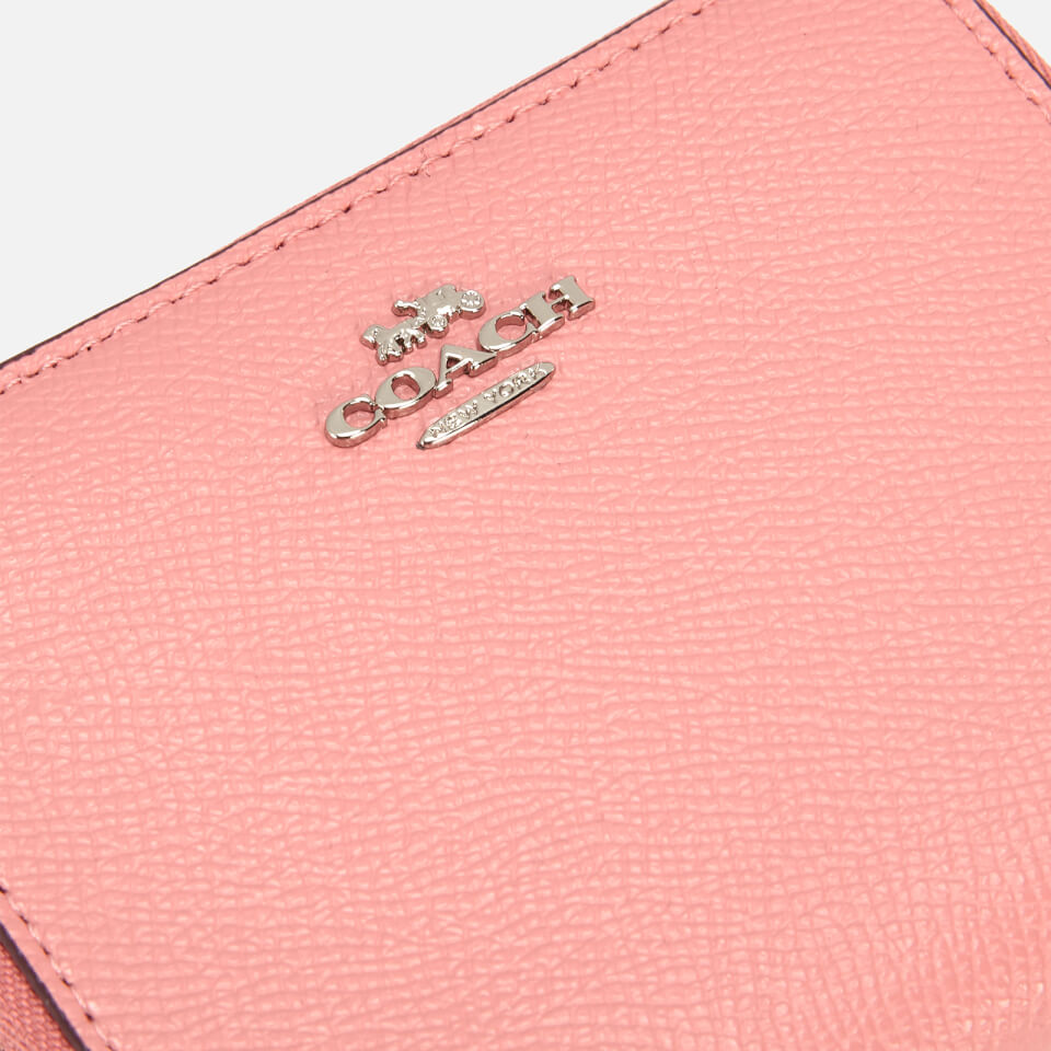 Coach Women's Crossgrain Leather Small Zip Around Wallet - Light Blush