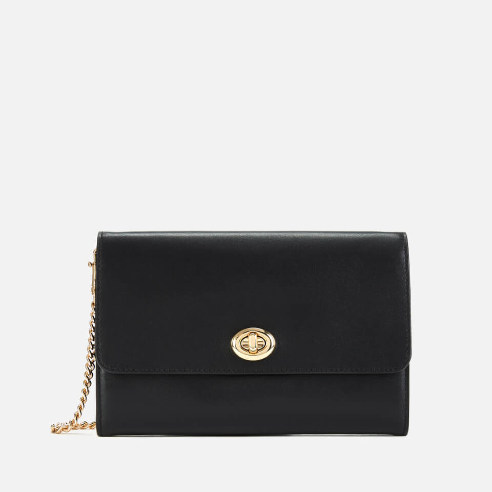 Coach Women's Turnlock Chain Cross Body Bag - Black