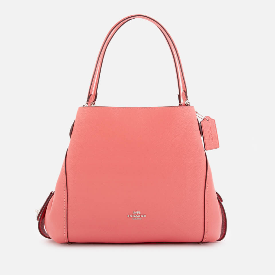 Coach Women's Polished Pebble Leather Edie 31 Shoulder Bag - Bright Coral