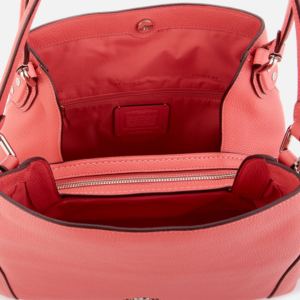 Coach Women's Polished Pebble Leather Edie 31 Shoulder Bag - Bright Coral