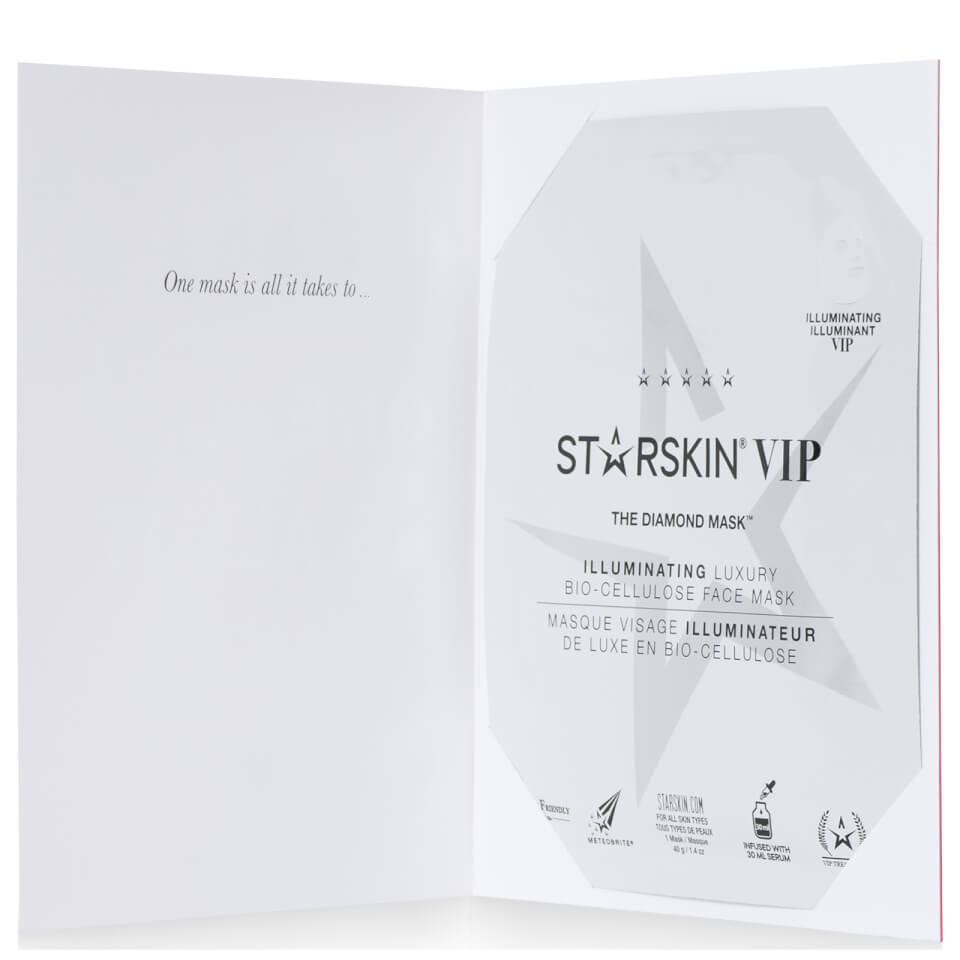 STARSKIN Limited Edition Diamond Mask VIP Illuminating Luxury Bio-Cellulose Face Mask