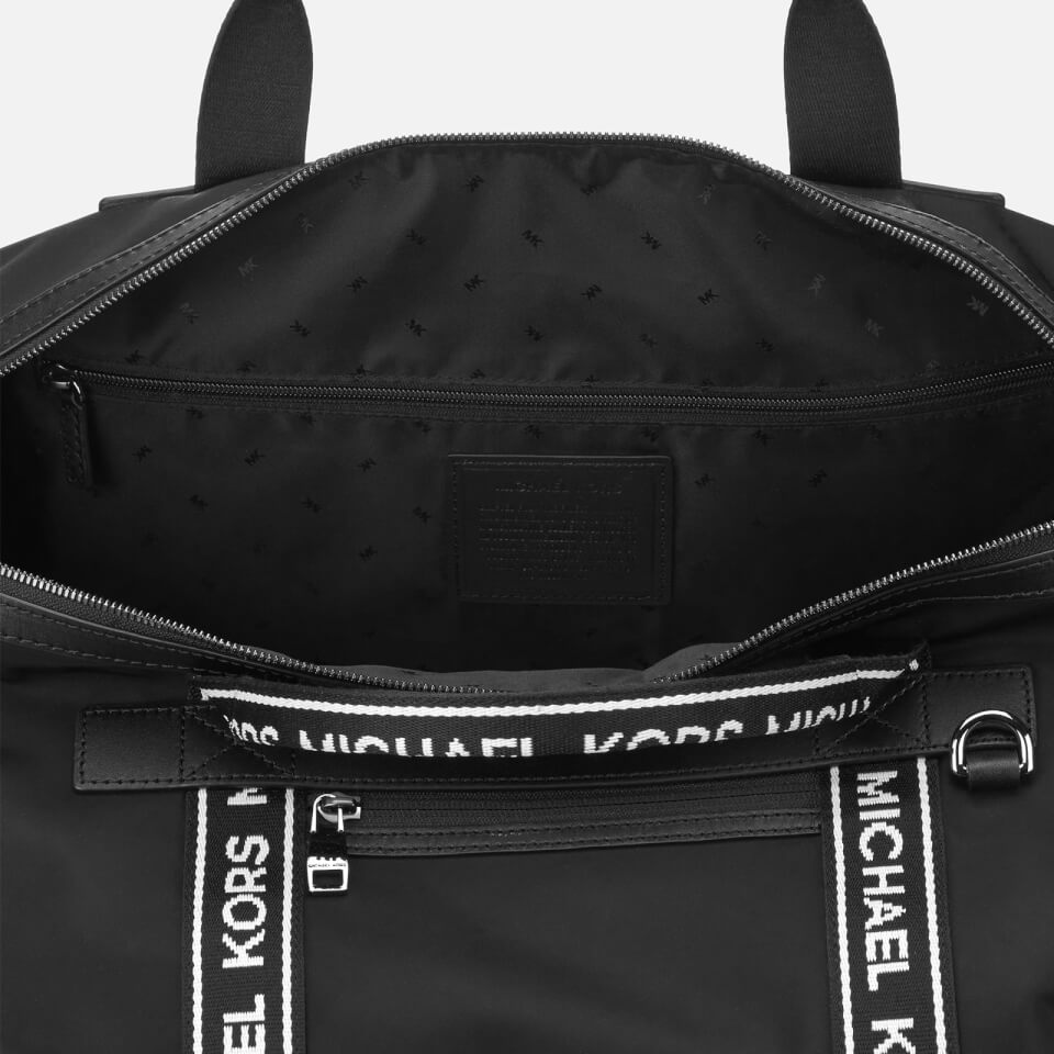 Michael Kors Men's Logo Webbed Holdall Bag - Black/White