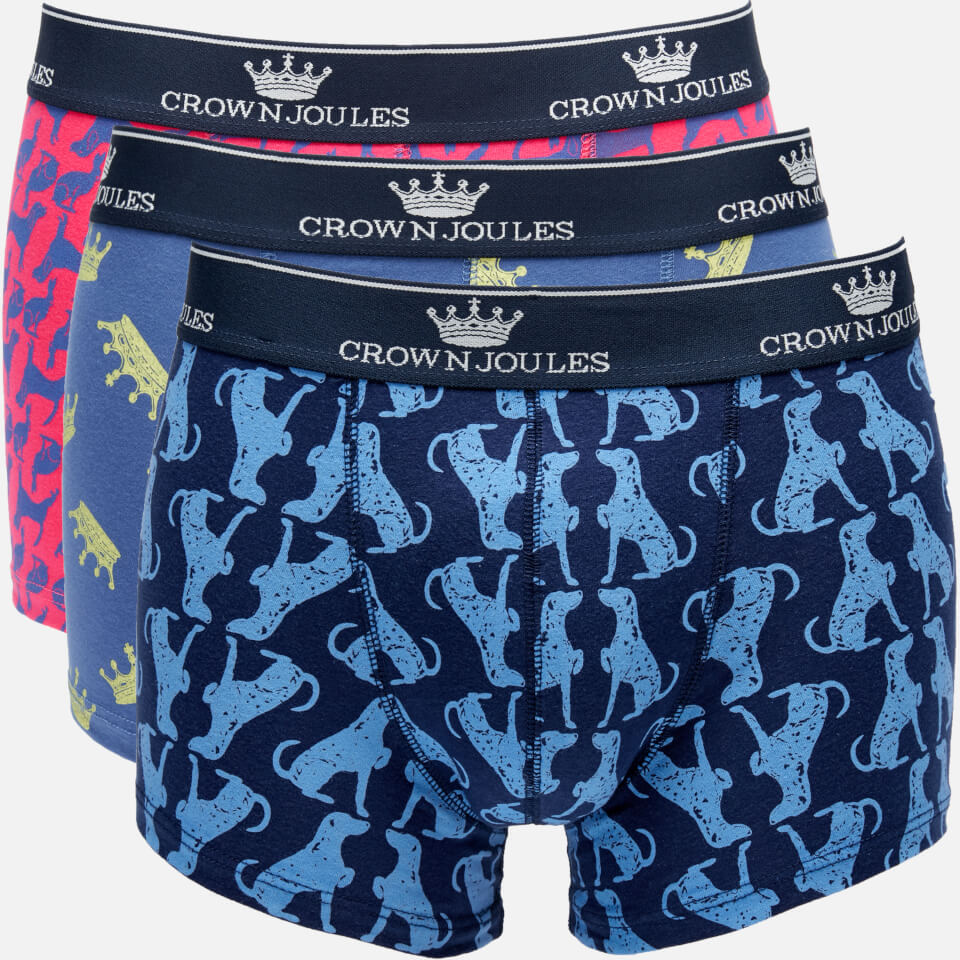 Joules Men's Crown Joules 3 Pack Boxer Shorts - Top Dog