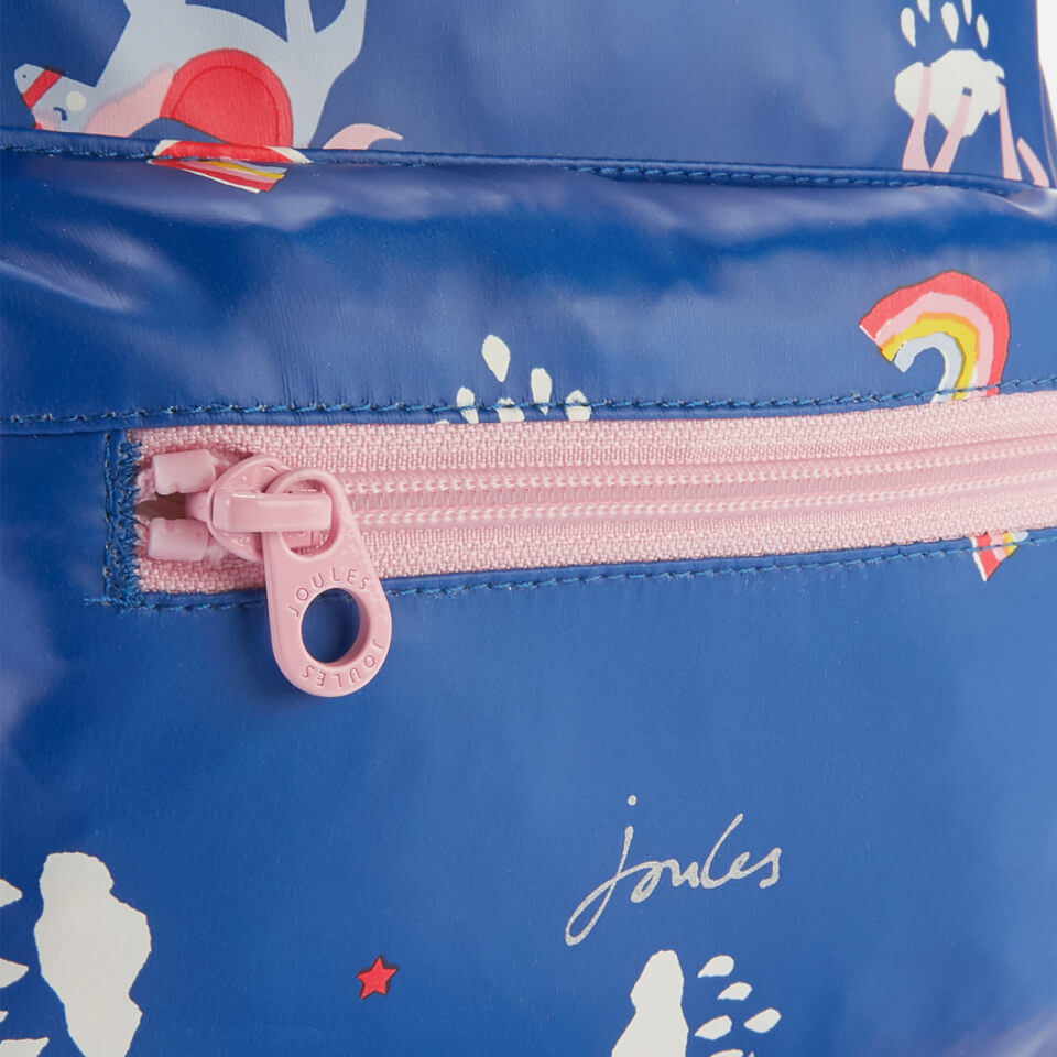Joules Girls Adventure Backpack Blue Unicorn Clouds