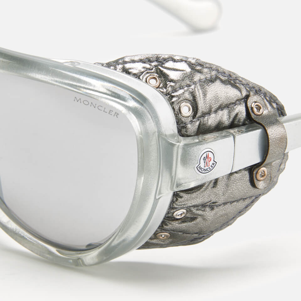 Moncler Men's Shielded Aviator Sunglasses - Grey/ Other/Smoke Mirror