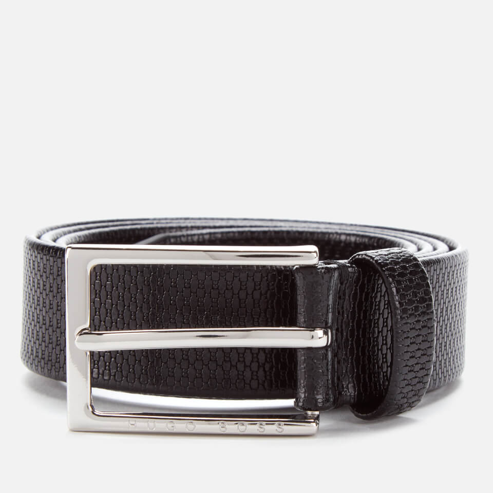 BOSS Men's Cedy Embossed Belt - Black