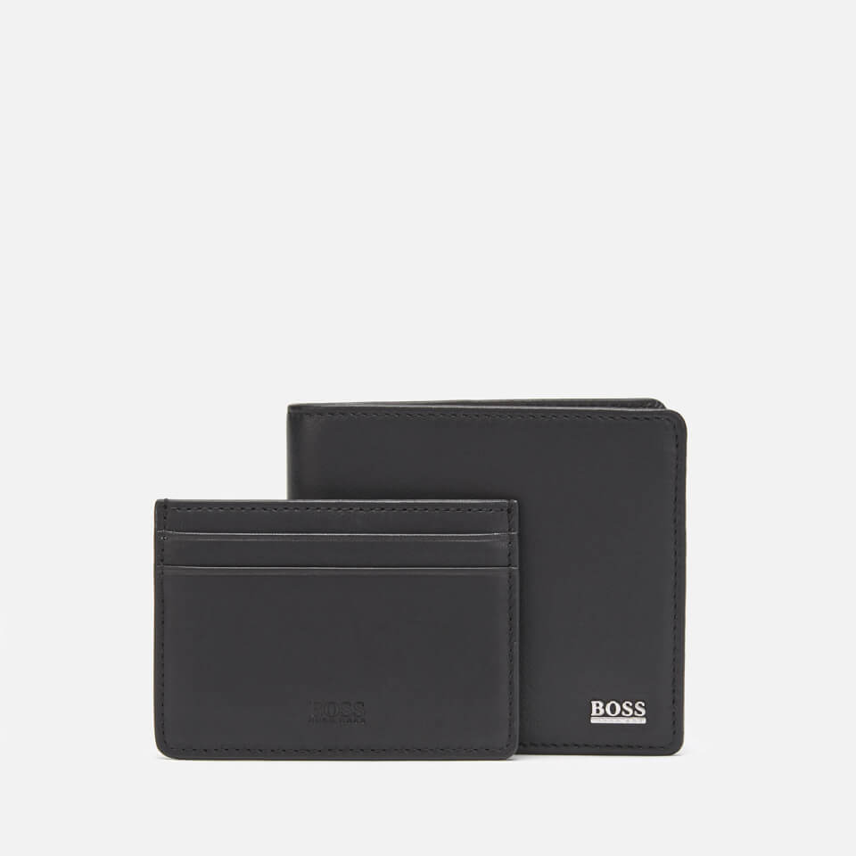 BOSS Men's Wallet and Card Case Gift Set - Black