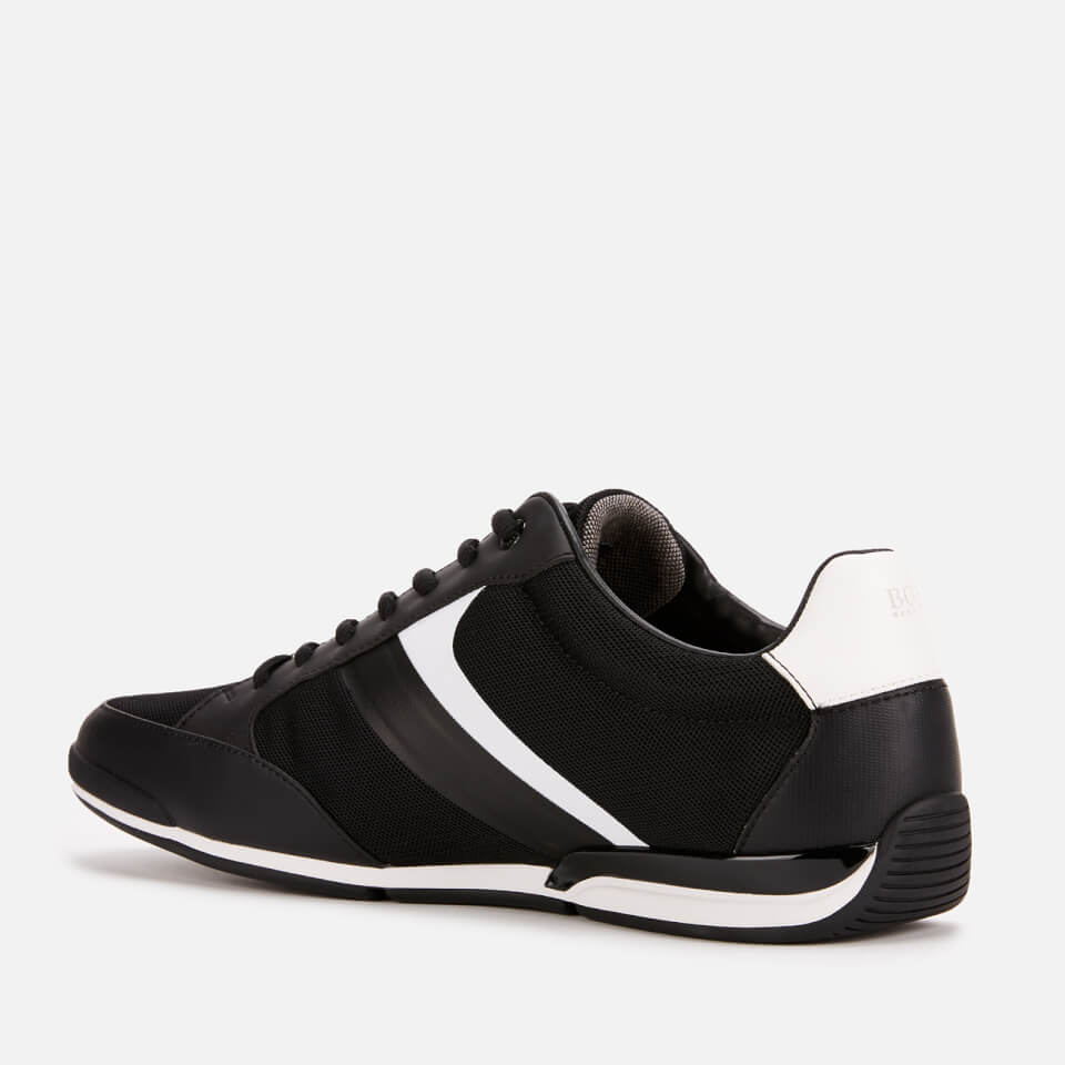 BOSS Men s Saturn Mesh Low Profile Trainers Black Allsole