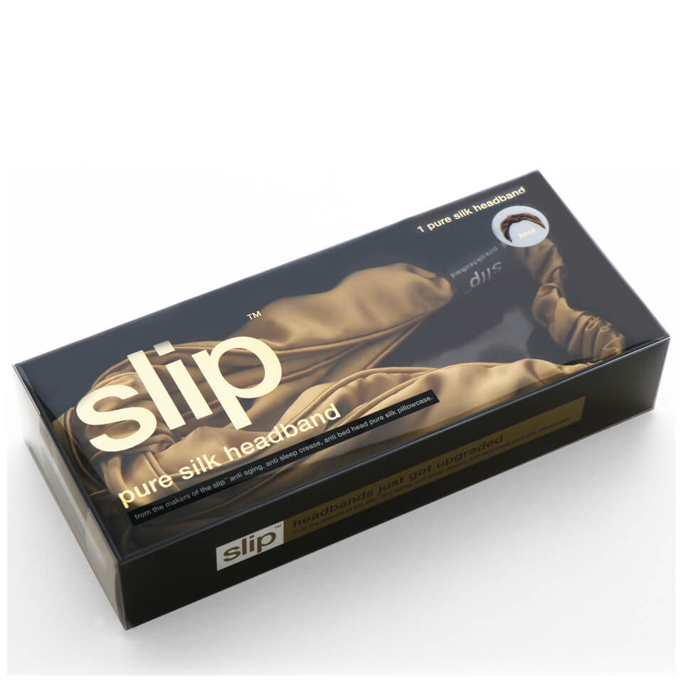 Slip Silk Knot Headband - Gold
