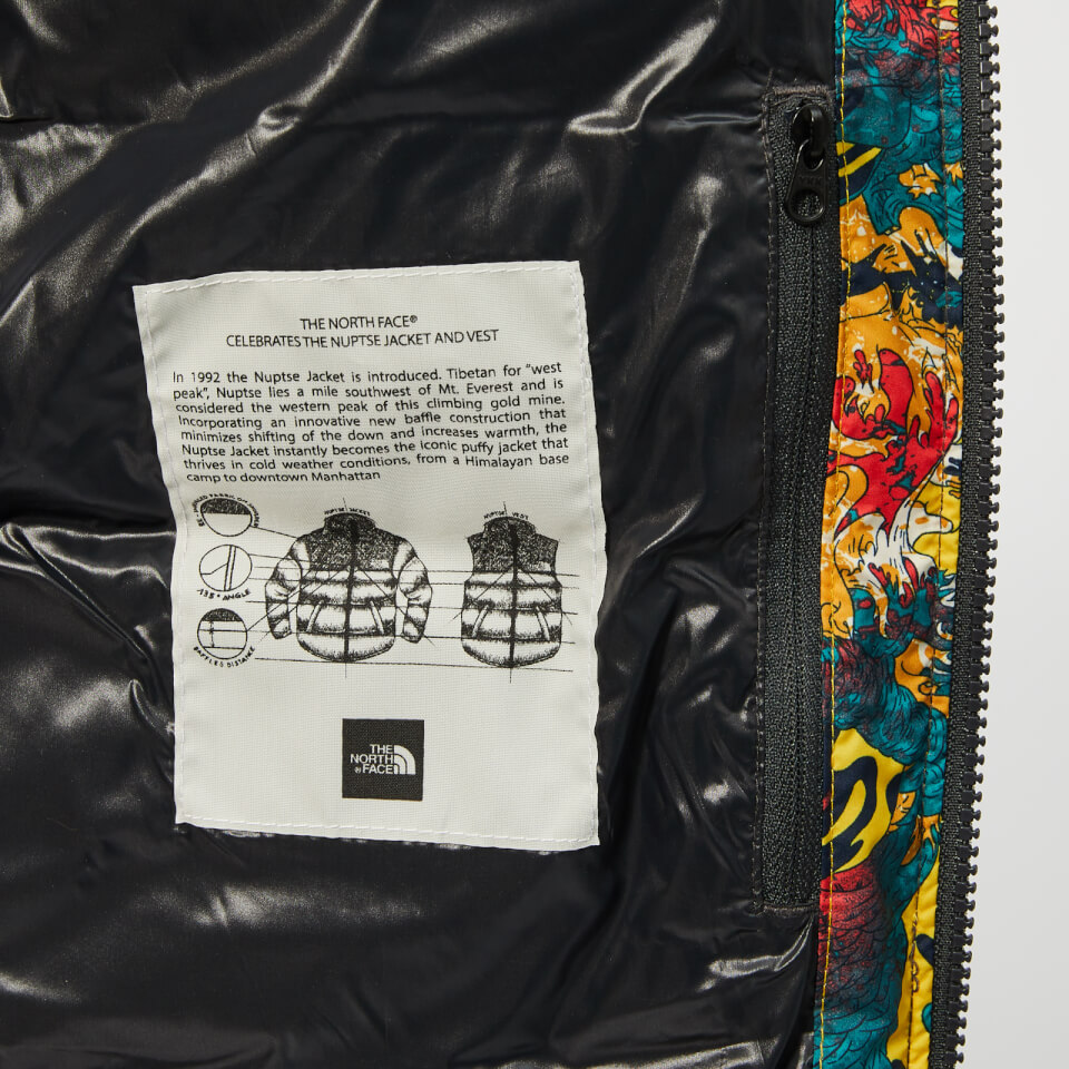 The north face black label 1992 nuptse jacket leopard yellow genesis outlet