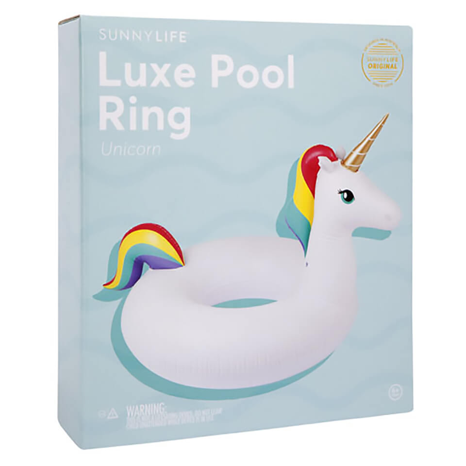 Sunnylife Luxe Unicorn Pool Ring - White