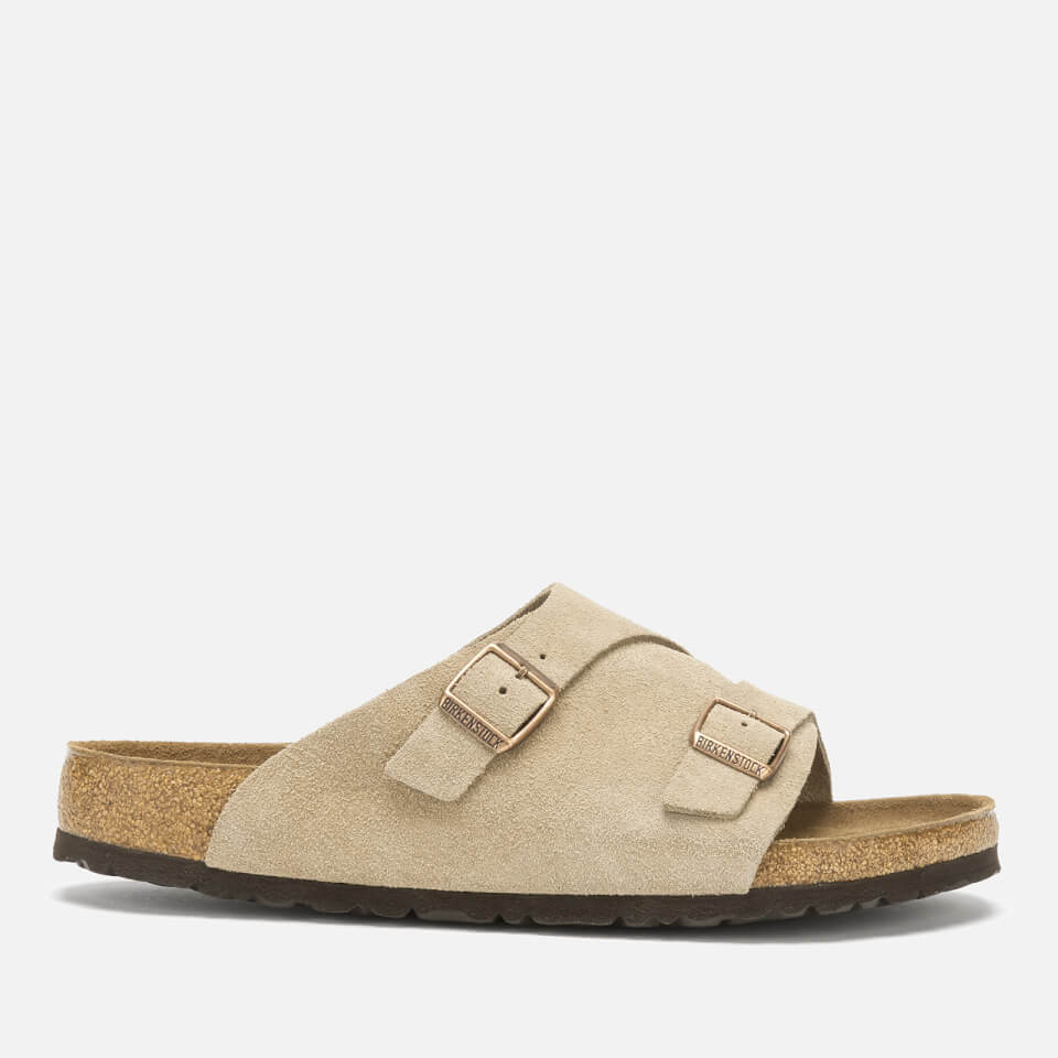 Birkenstock Men's Zurich Sfb Suede Slide Sandals - Taupe