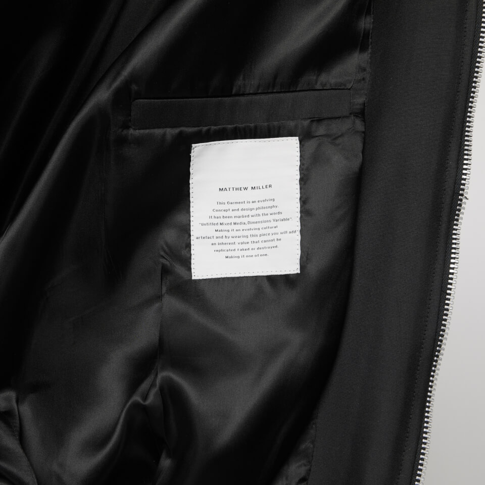 在庫処分 激安 食品 Miller Matthew Men's Coggles | Black - Jacket Bomber Wool MM2 ジャケット・アウター