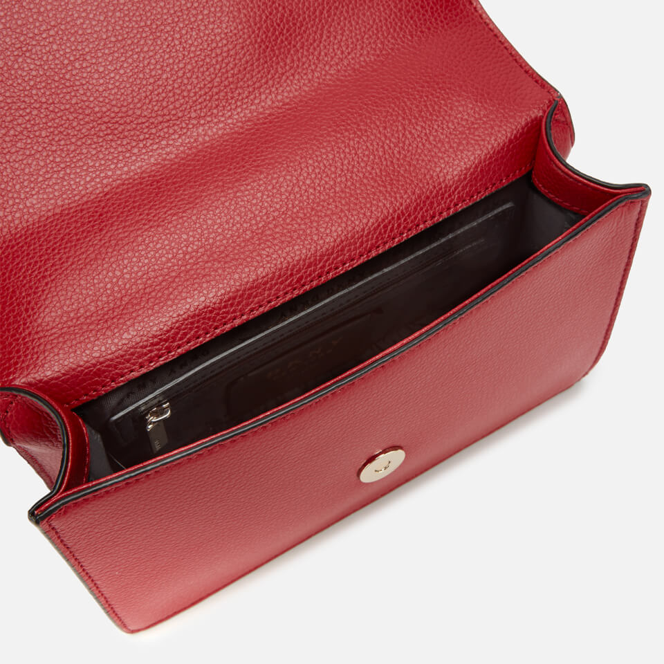 DKNY Women's Elissa Small Shoulder Flap Bag - Bright Red