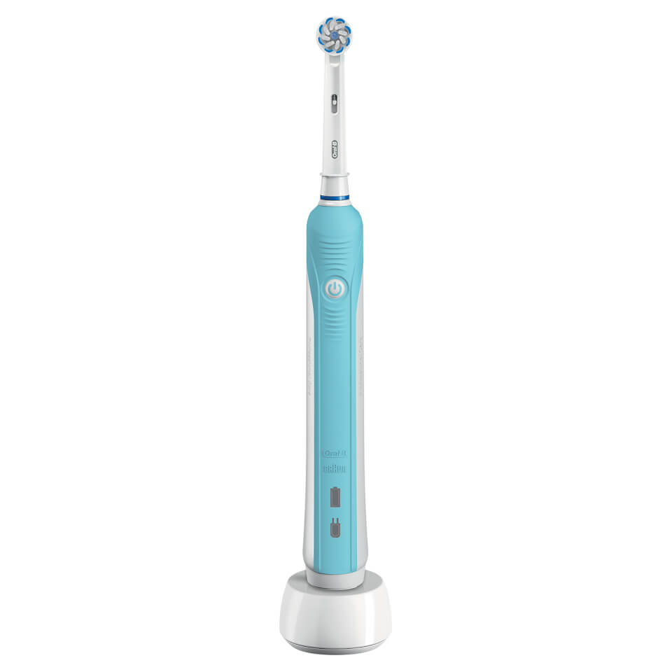 Oral B Pro 600 Sensi UltraThin Power Handle Electric Toothbrush - Blue