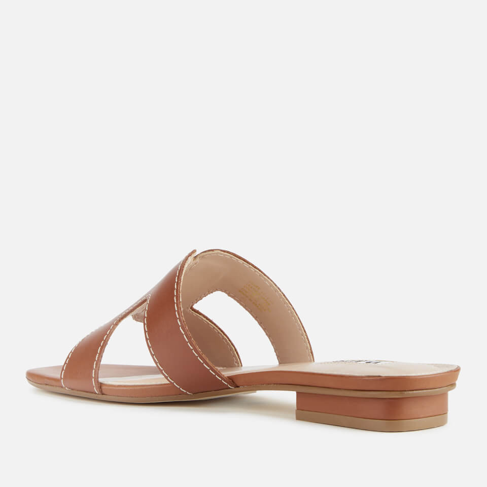 Dune Women's Loupe Leather Mule Sandals - Tan