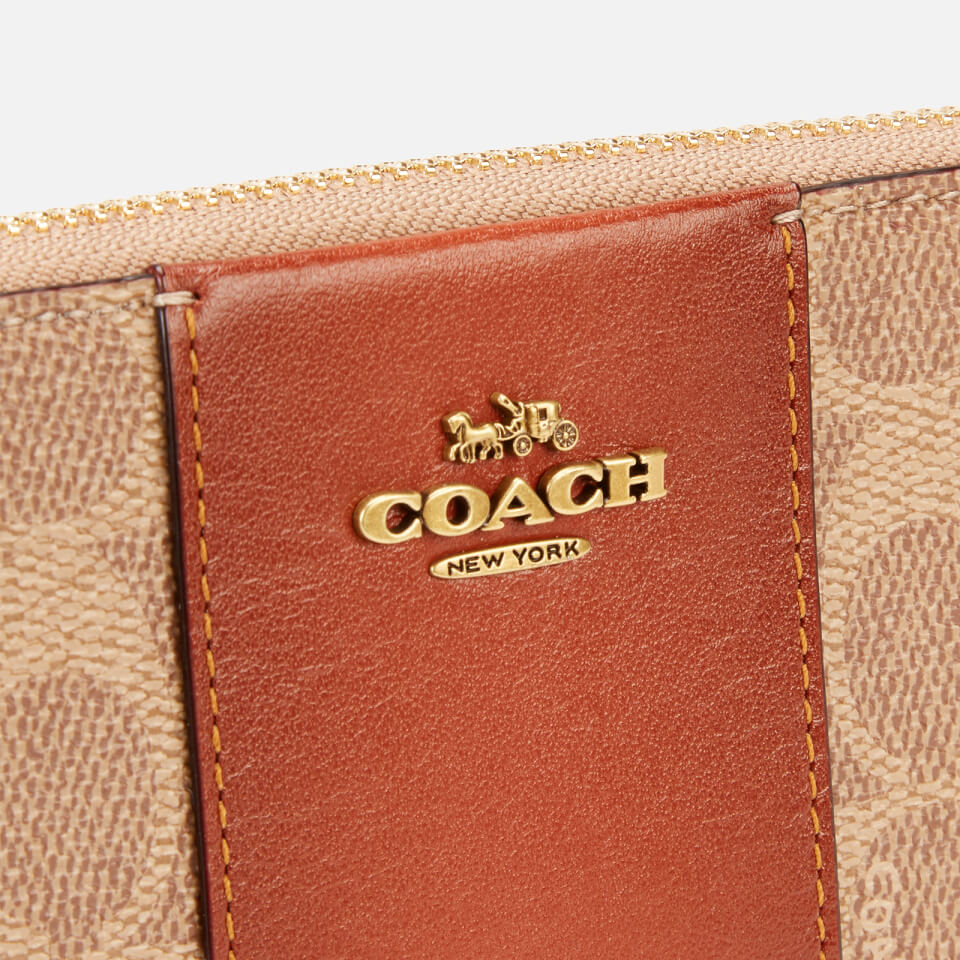 Coach Women's Signature Zip Wallet - Tan Rust