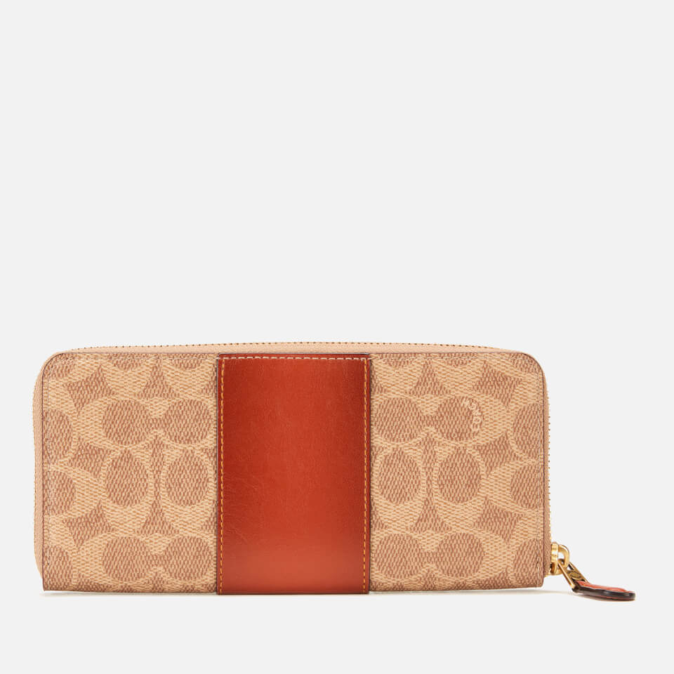 Coach Women's Signature Zip Wallet - Tan Rust