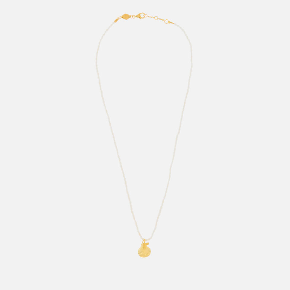 Anni Lu Women's Shell & Pearl Necklace - White/Gold