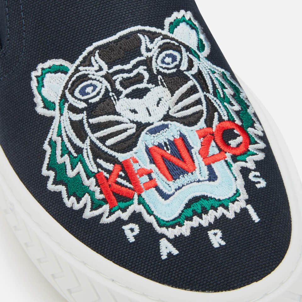 国産品 KENZO Men's K-Skate Tiger Head Slip-On Trainers - Navy Blue 靴