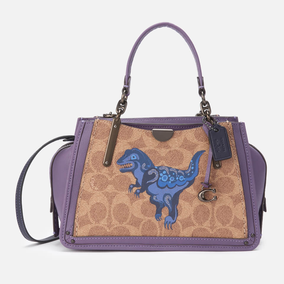 Coach 1941 Women's Coated Canvas Signature Rexy by Zhu Jingyi Dreamer 21 Bag - Tan Dusty Lavender