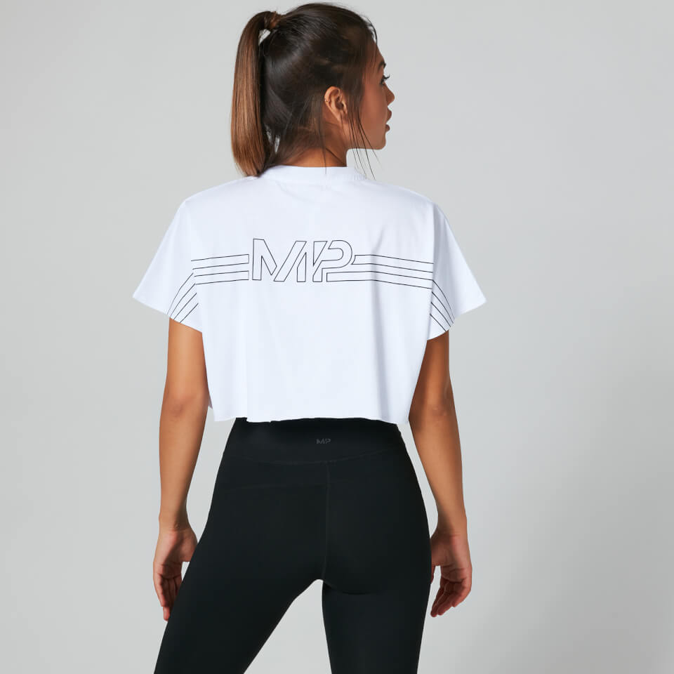 MP Branded Crop Top - White