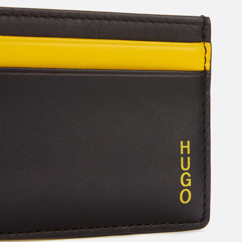 HUGO Men's Subway Card Holder - Black/Yellow