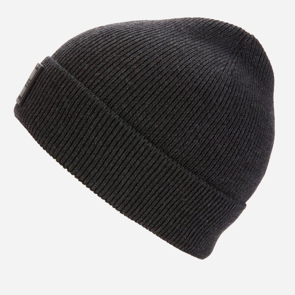 BOSS Men's Fox Squared Logo Beanie Hat - Black