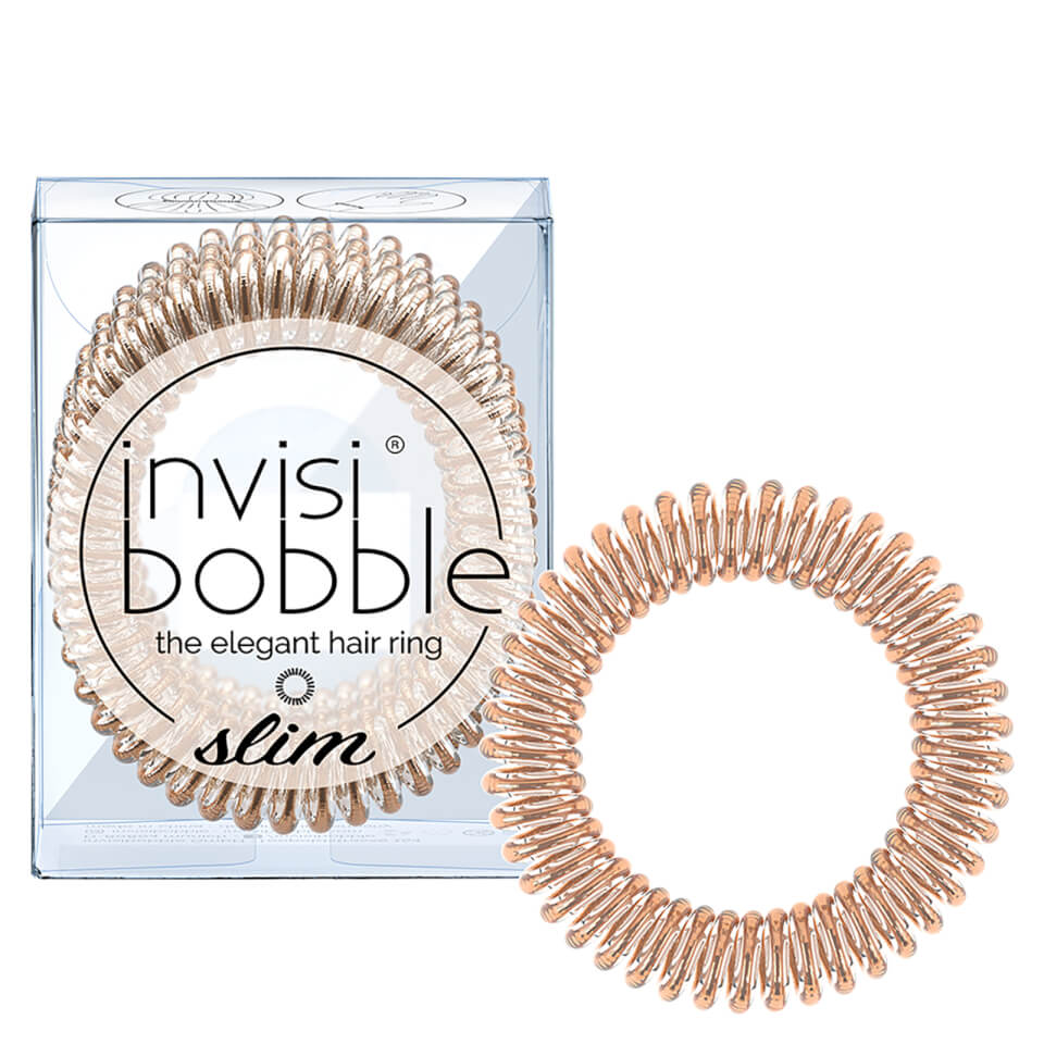 invisibobble Slim Elegant Hair Ties - Bronze (Pack of 3)