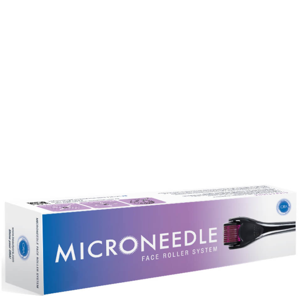 Beauty ORA Facial Microneedle Roller System - Purple Head with Black Handle