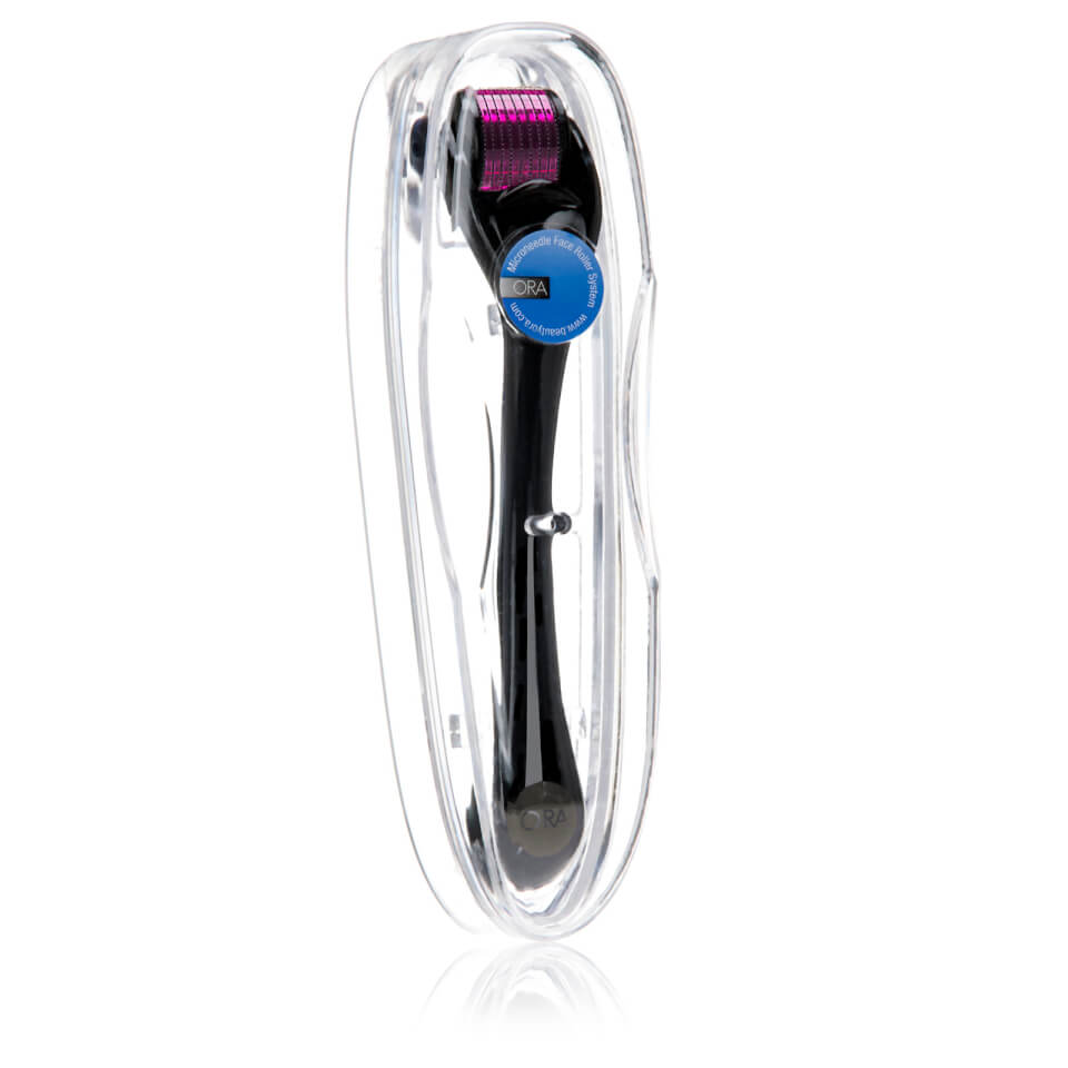 Beauty ORA Facial Microneedle Roller System - Purple Head with Black Handle 0.25mm