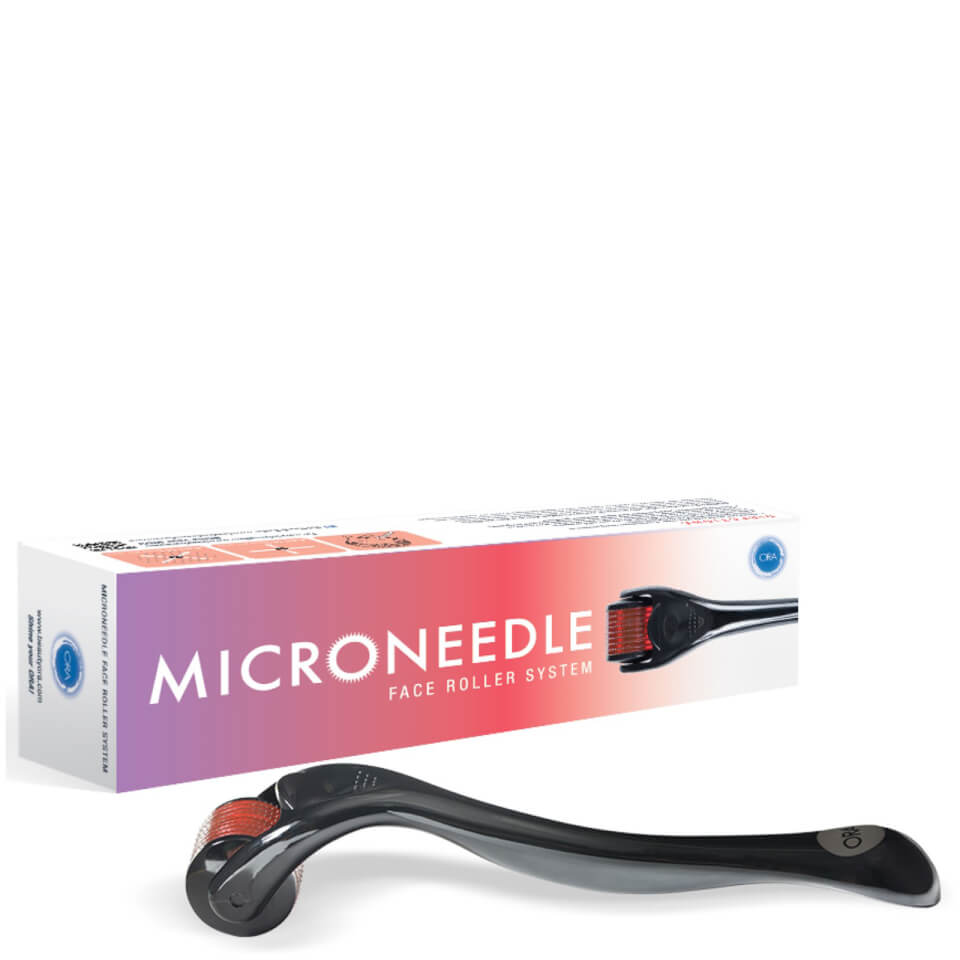Beauty ORA Facial Microneedle Roller System - Red Head with Black Handle 0.25mm