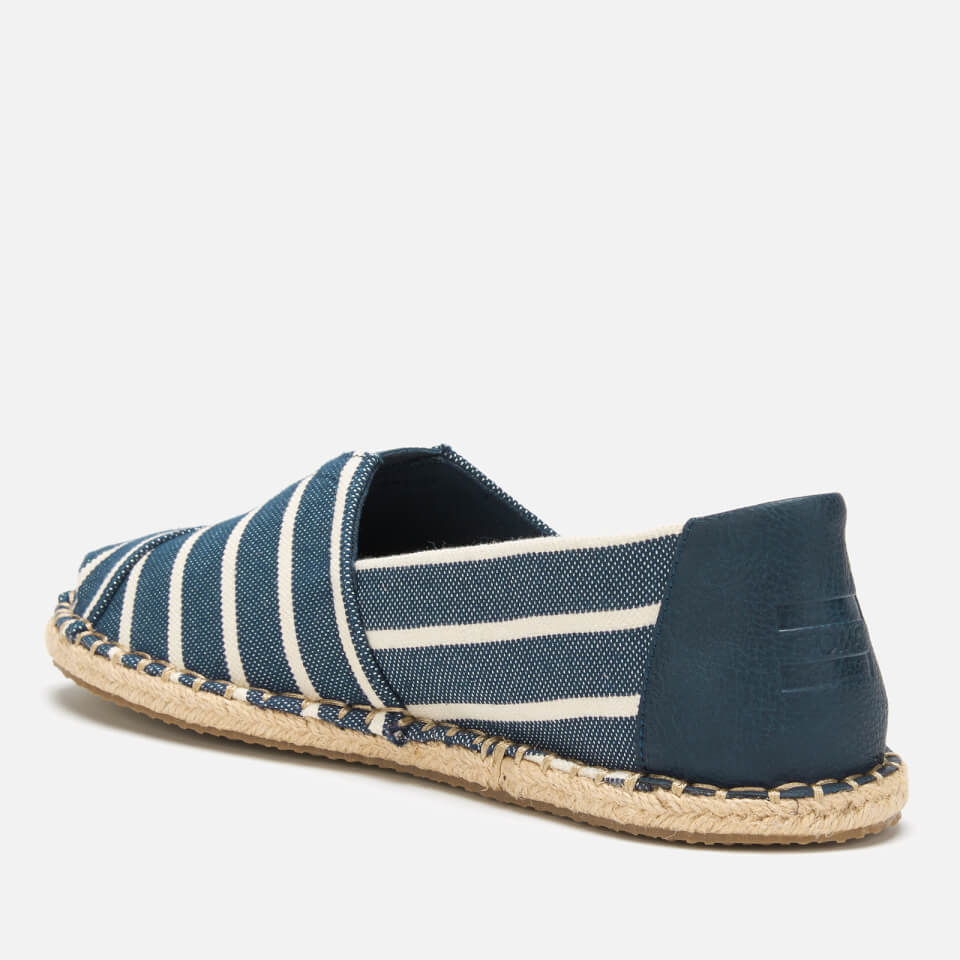 TOMS Men s Riviera Stripe Alpargata Espadrilles Navy Allsole