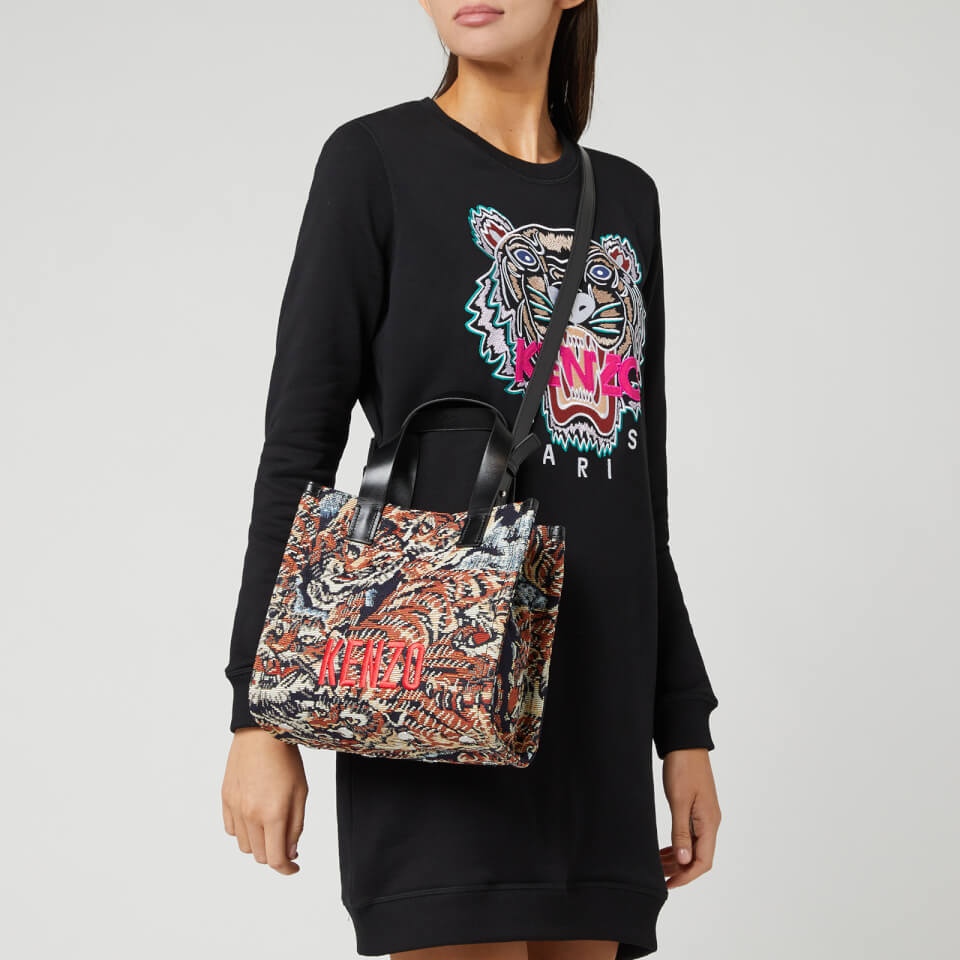 KENZO Women's Canvas Woven Flying Tiger Bag - Multi