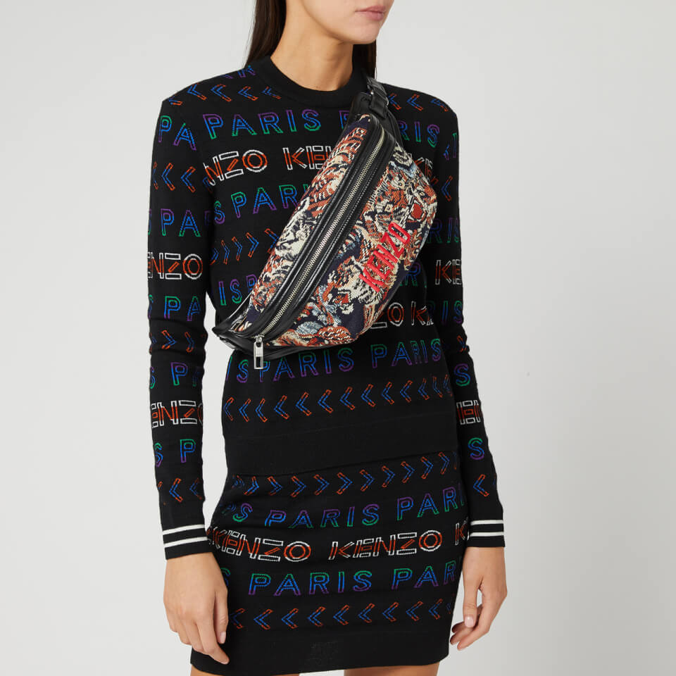 KENZO Women s Canvas Woven Flying Tiger Bum Bag Multi
