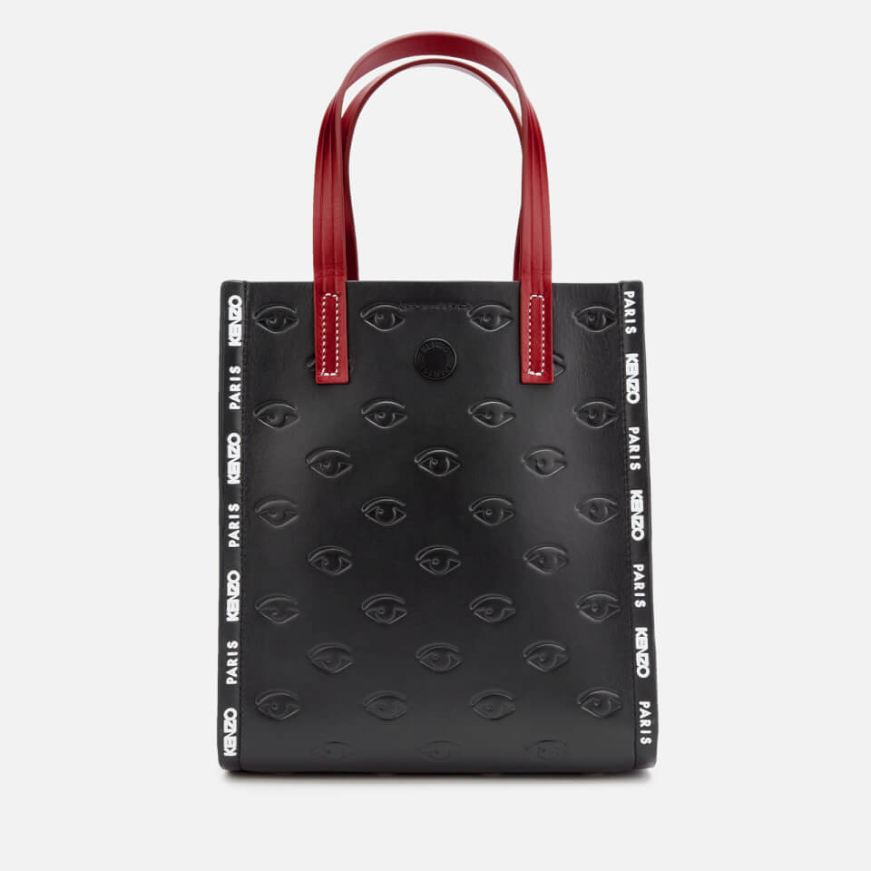 KENZO Women s Eye Allover Embossed Mini Tote Bag Black