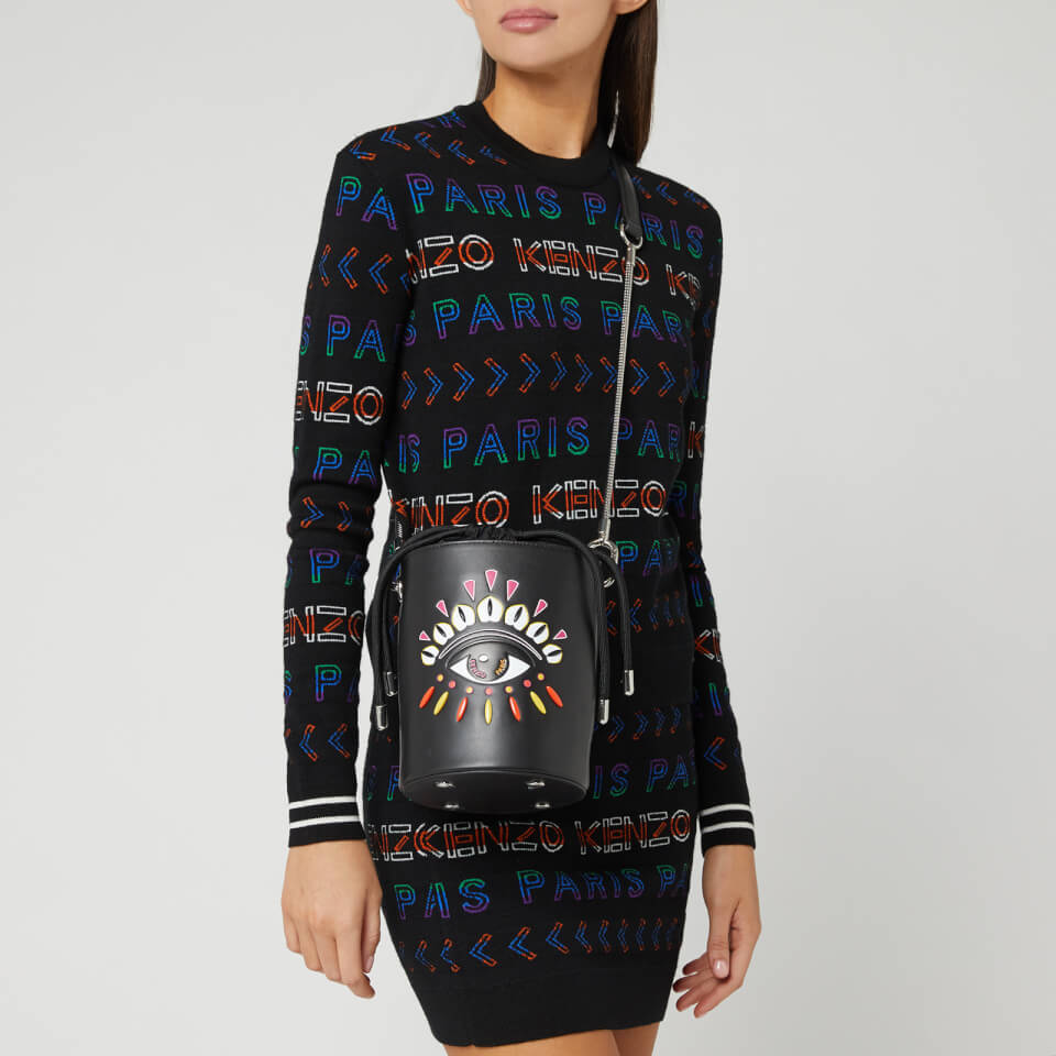 KENZO Pop Bouquet Messenger Shoulder Bag Black - Wrong Weather