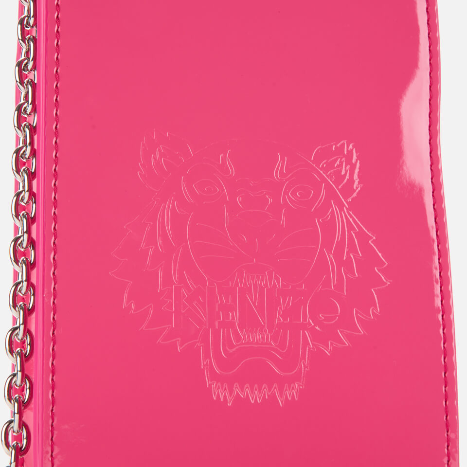 KENZO Women's Patent Tiger Cross Body Bag - Pink