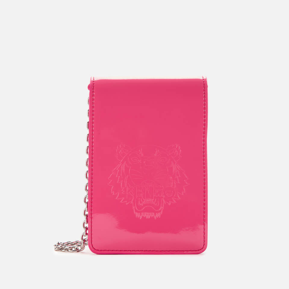 KENZO Women's Patent Tiger Cross Body Bag - Pink