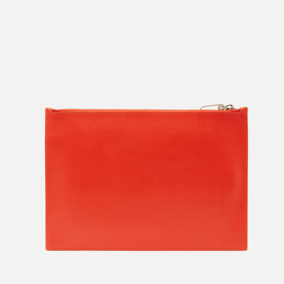 KENZO Women's Leather Kenzo Logo A4 Pouch - Red