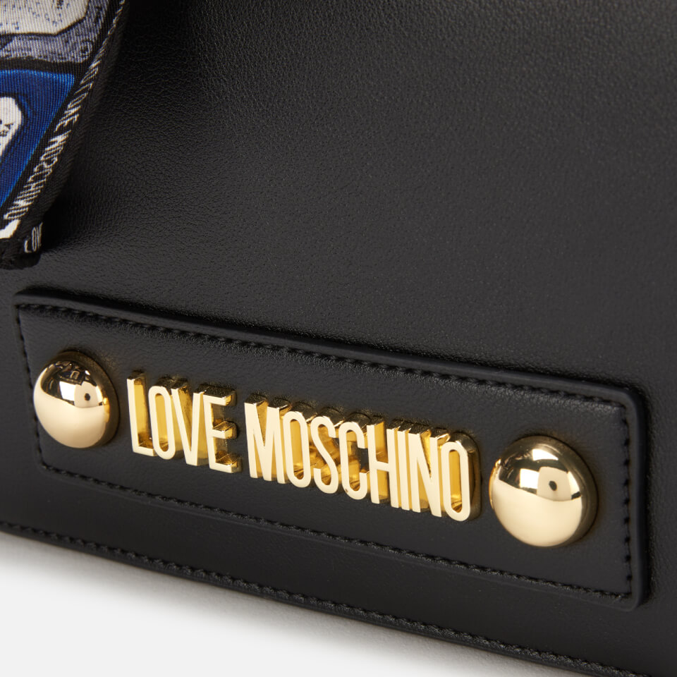 Love Moschino Women's Shoulder Bag with Scarf - Black