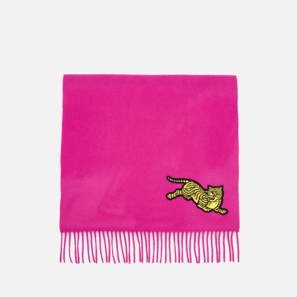 綺麗なKENZO❤︎woolピンクフラワーストール　レア KENZO Women's Jumping Tiger Wool Scarf - Pink | Coggles